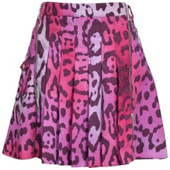 John Galliano for Dior 2005 Leopard 'Gambler' Pleated Skirt