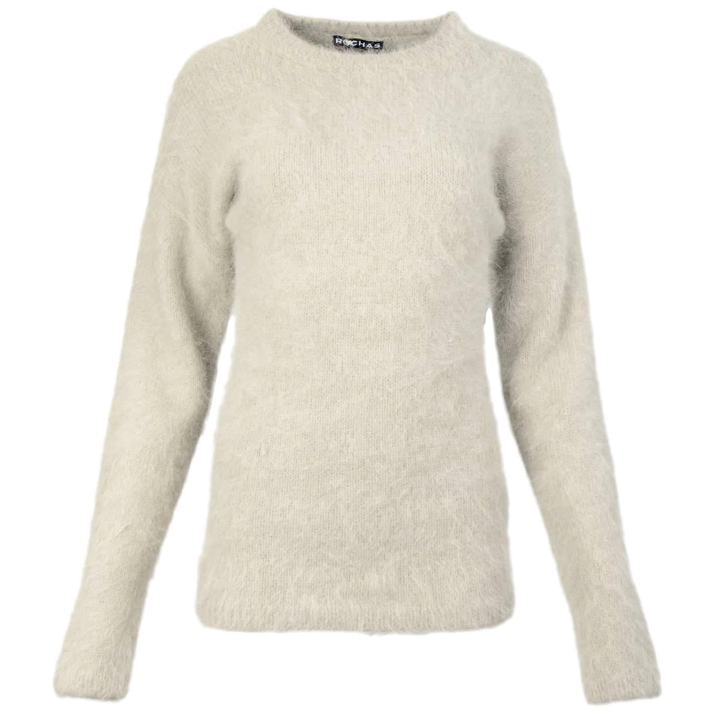 Rochas Beige Angora Sweater Sz IT46 NWT