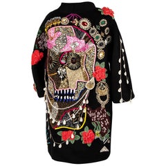 Libertine Limited Edition Rear Skull Embellished Unisex Black Coat New S