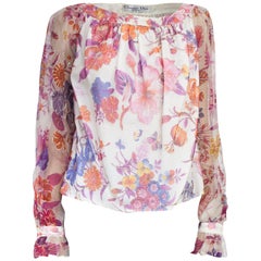 Christian Dior silk evening blouse. circa 1970s