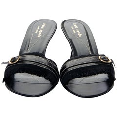 New Size 8 Kate Spade Spring 2005 Collection Black Heels Mules