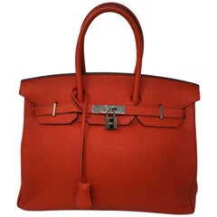 Hermes Birkin 30 Orange Poppy Alligator Mat Matte Gold Hardware #D -  Vendome Monte Carlo