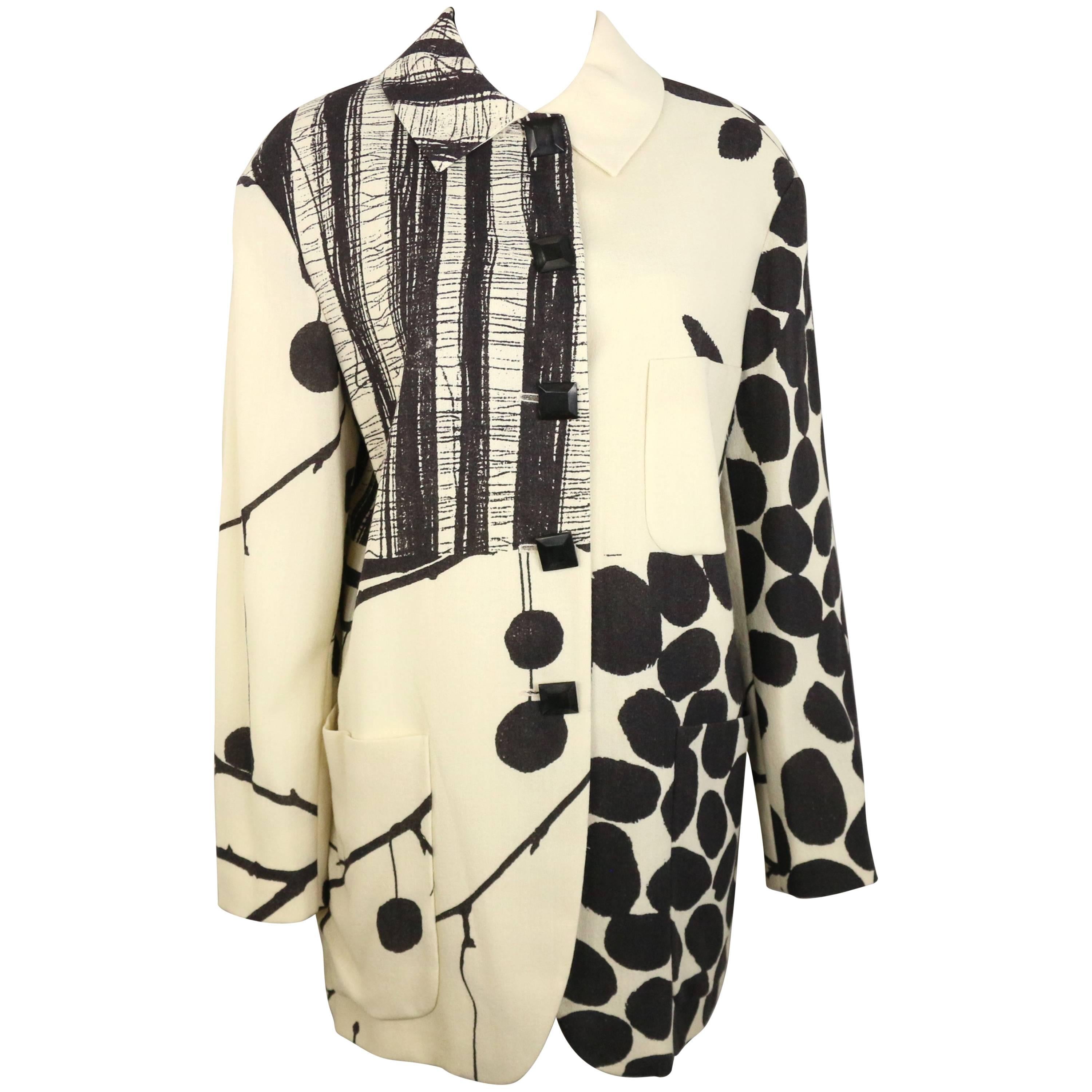 Moschino Couture White Organic Wool Fabric Jacket  For Sale