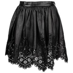 Chloe Skirt Leather Opening Ceremony Laser Cut S New