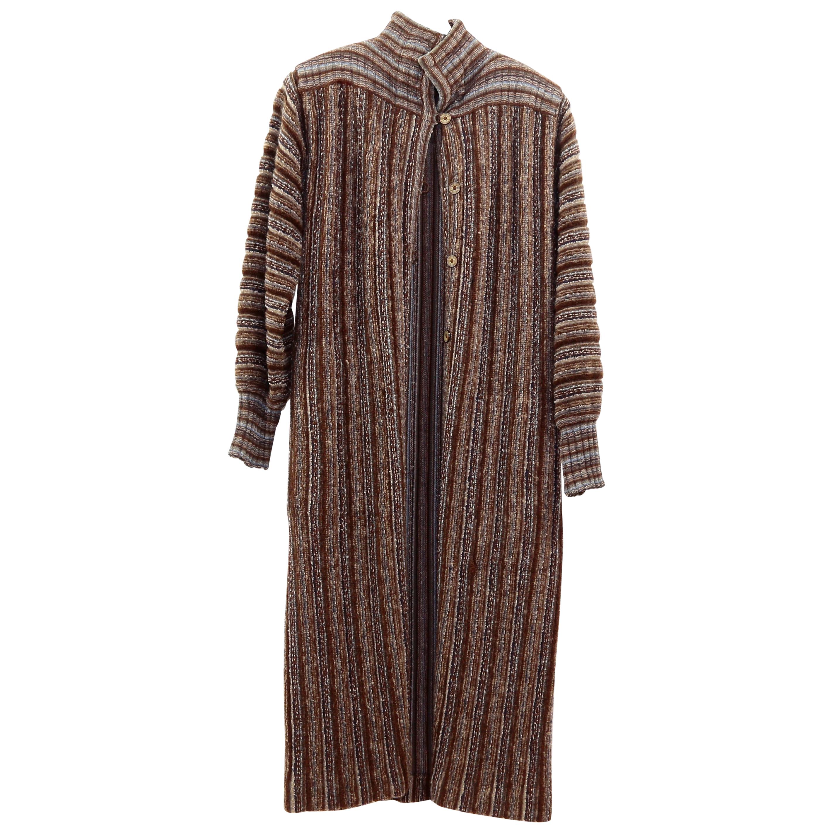 Missoni Vintage Long Wool Woman's Coat Italy For Sale