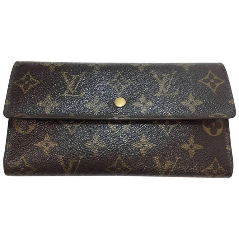 LOUIS VUITTON Wallet in brown Monogram Canvas at 1stDibs