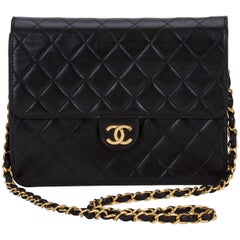 Chanel Black 2 Way Clutch/Shoulder Bag