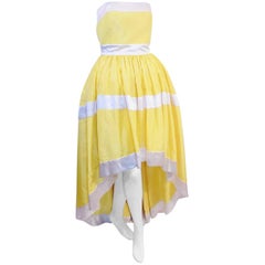 Escada silk  Corset  dress/ gown Yellow silk Taffeta SO PRETTY!!! 