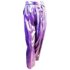 Giorgio Sant Angelo vintage lame purple pants disco era 70