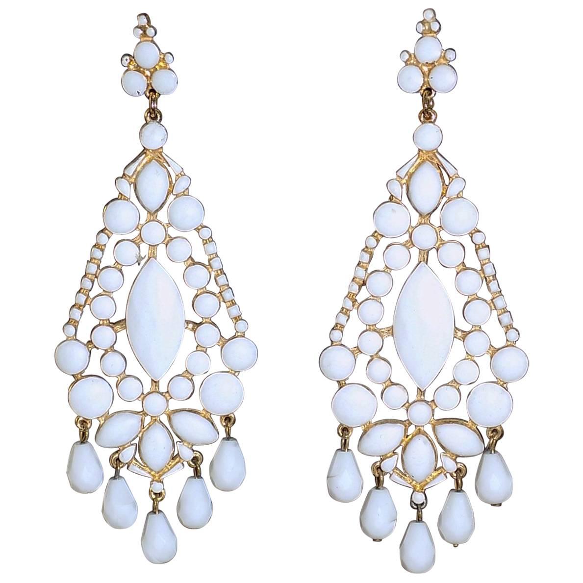 Spectacular vintage Ben Amun chandelier earrings