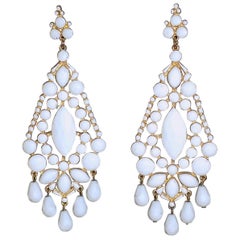 Spectacular vintage Ben Amun chandelier earrings