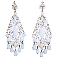 Spectacular vintage Ben Amun chandelier earrings
