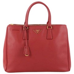 Prada Double Zip Lux Tote Saffiano Leather Large