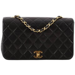 Chanel Vintage 3 Way Full Flap Bag Quilted Lambskin Small 