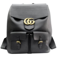 Gucci Marmont Black Leather Backpack
