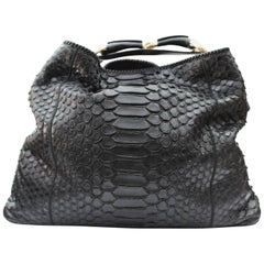 Gucci Horsebit Python Hobo Bag