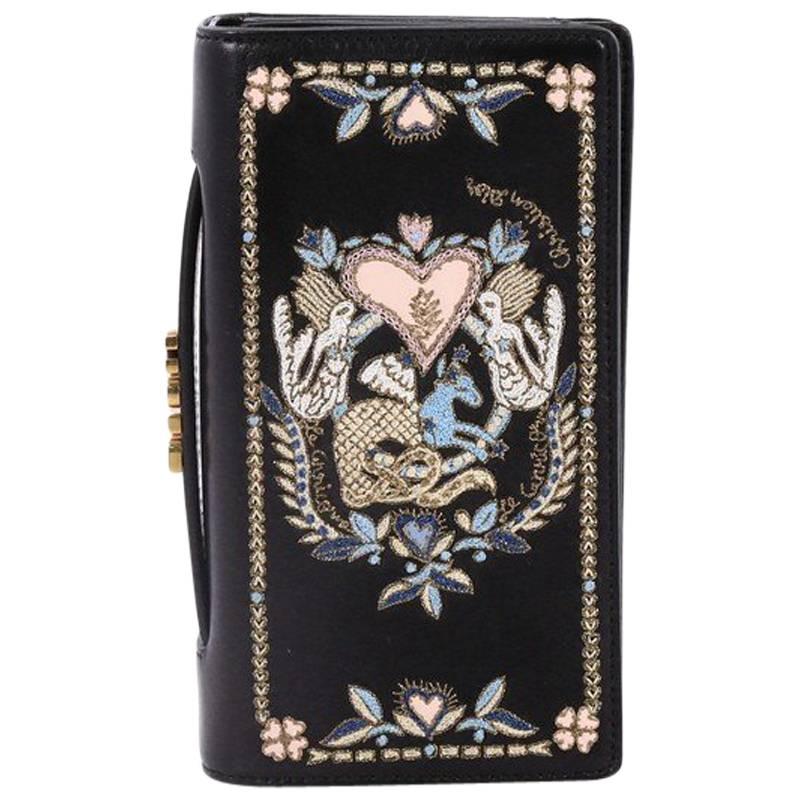 Christian Dior Tarot Pouch Embroidered Leather