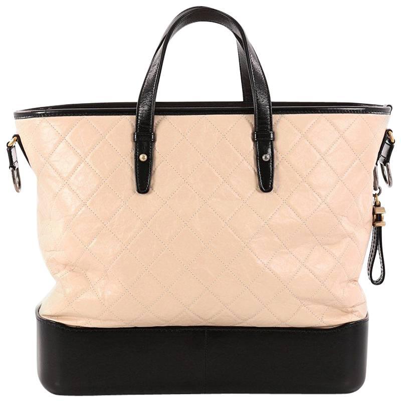 Chanel Gabrielle Quilted Calfskin Large Shopping Tote 