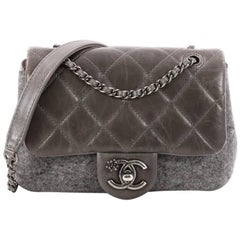 Chanel Paris-Salzburg Flap Bag Felt and Quilted Calfskin Mini