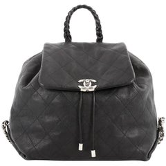 Chanel Braided With Style Drawstring Backpack Quilted Calfskin Medium