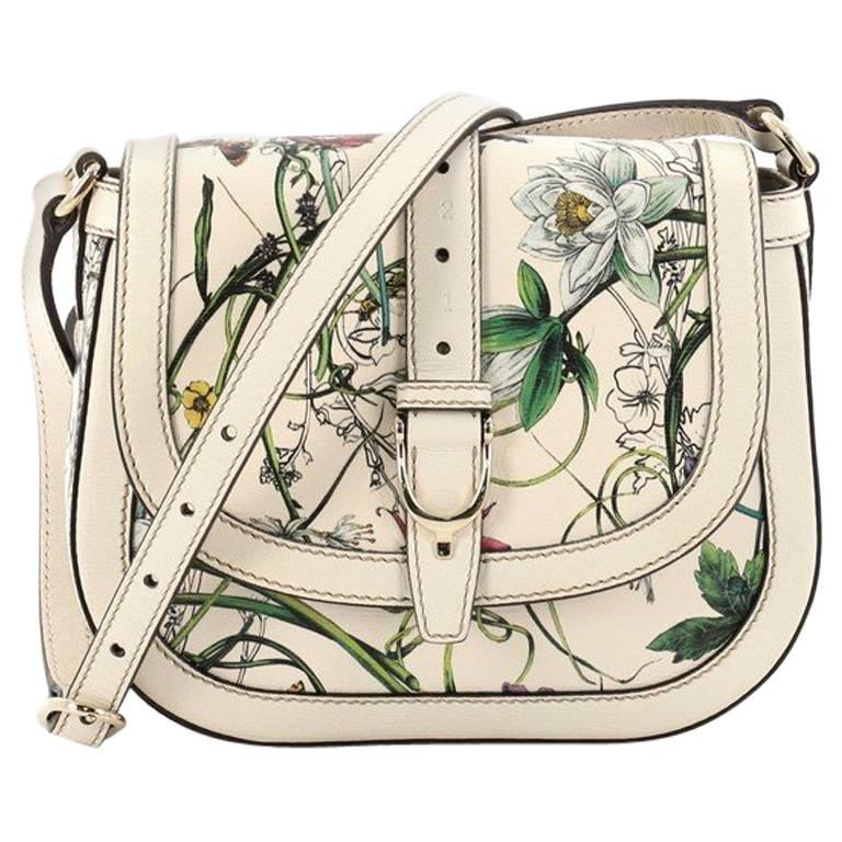 Gucci Nice Shoulder Bag Floral Printed Leather Small