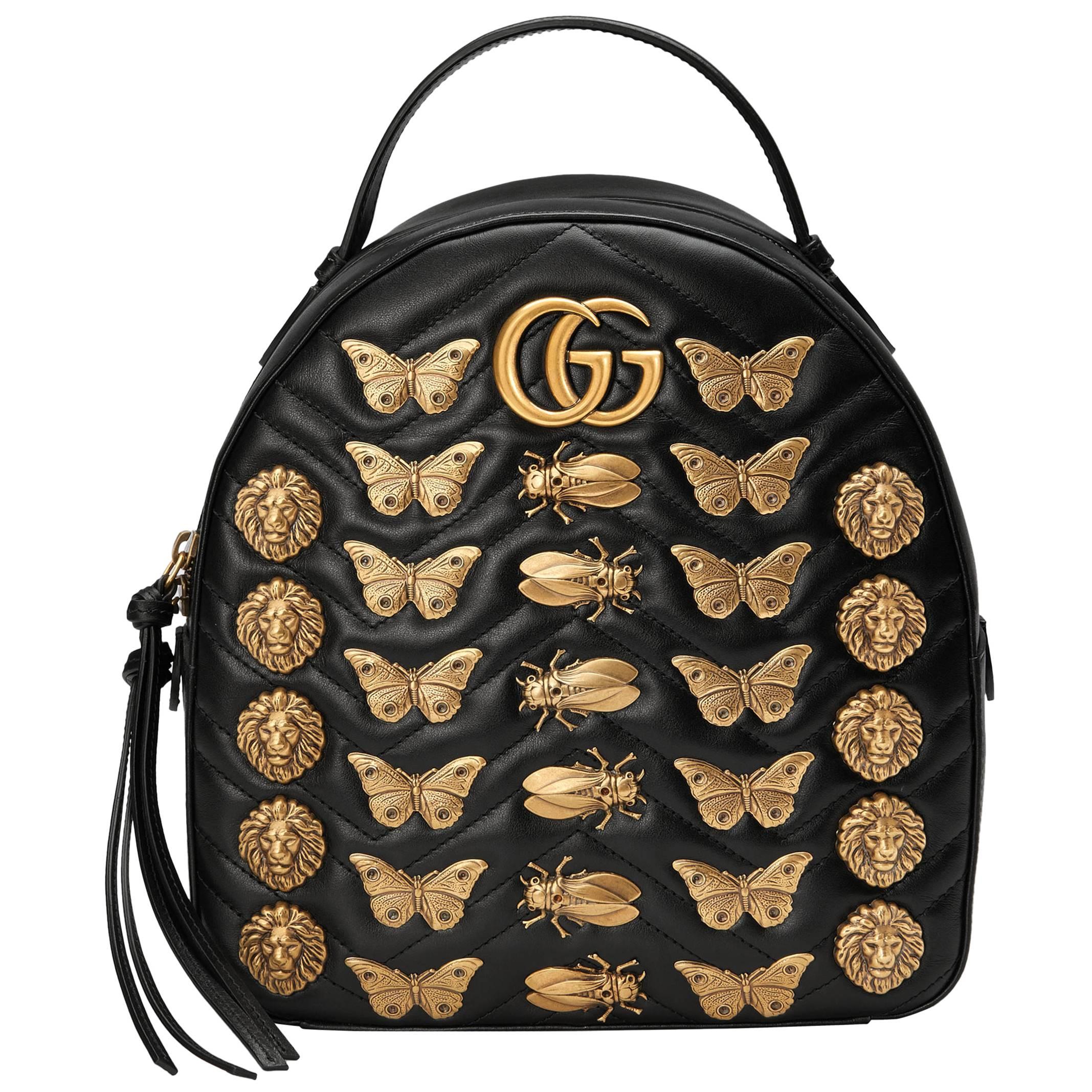Manhattan Stille Medicinsk Gucci GG Marmont Animal Studs Leather Backpack at 1stDibs | gucci animal  studs backpack, gucci butterfly backpack, gucci animal studs bag
