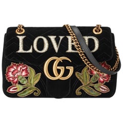 Used Gucci GG Marmont Medium Velvet Bag