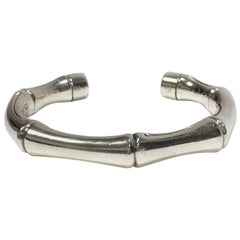 GUCCI Rigid Bamboo Bracelet in Sterling Silver