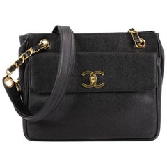 Chanel Vintage Front Pocket Tote Caviar Medium
