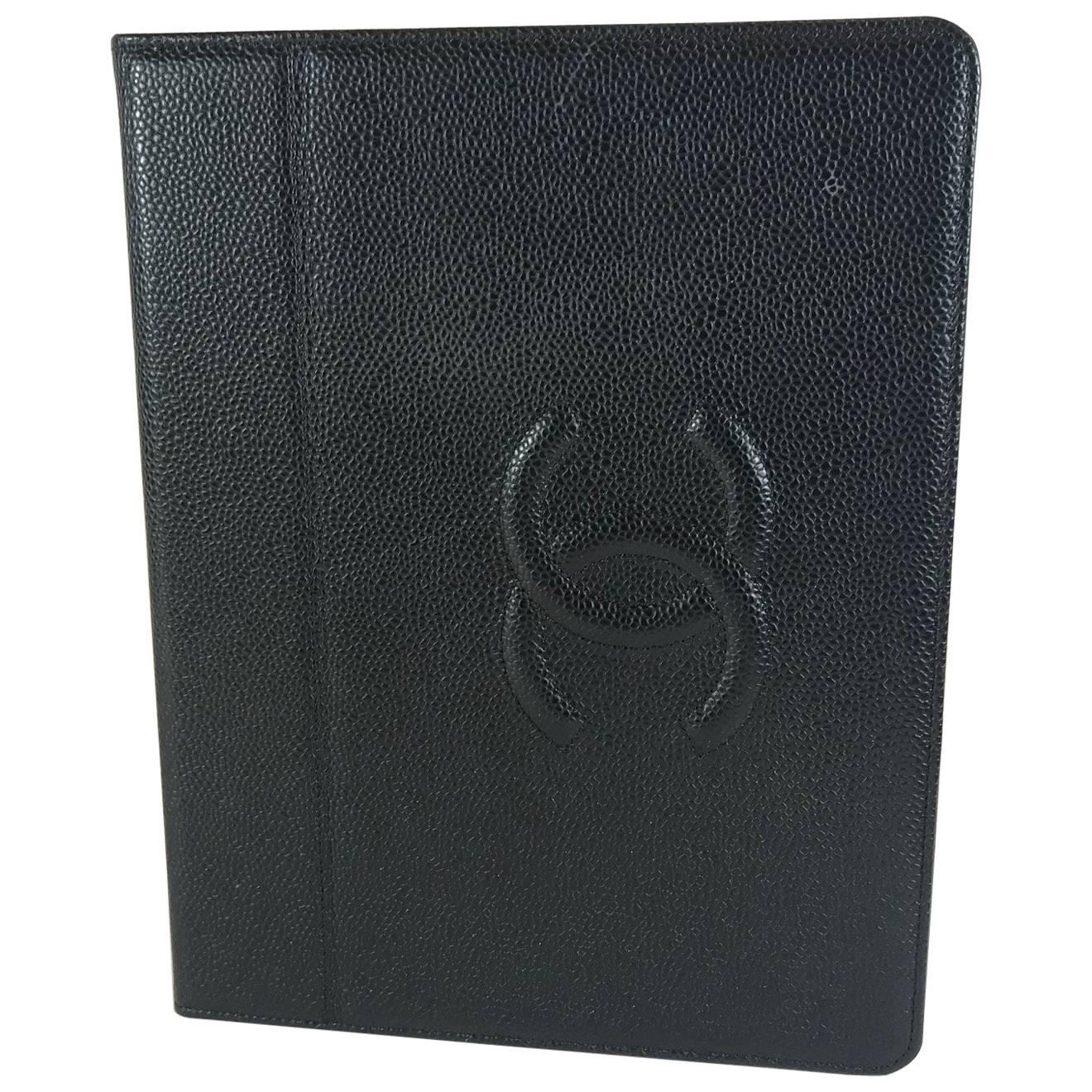 Chanel Black Ipad Case Holder