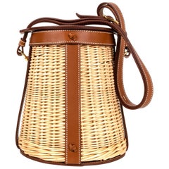 Hermes Osier Wicker Barenia Limited Edition Farming Picnic Bag, S / S 2015