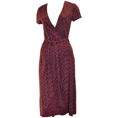 Vintage Diane Von Furstenberg Chevron Pattern Wrap Dress, 1990s 