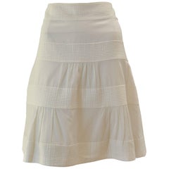 A.K.R.I.S Punto White Cotton Skirt 10 US