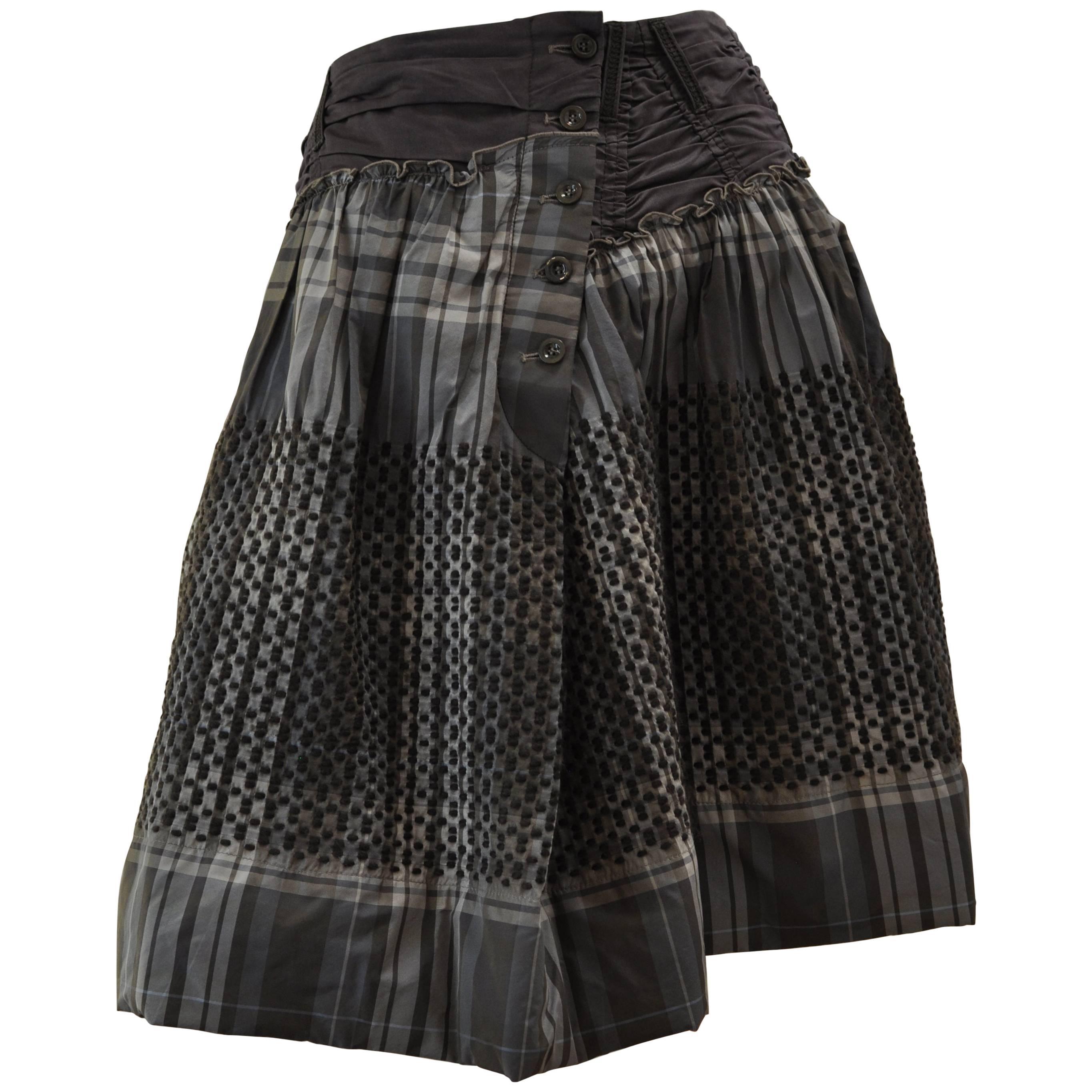 Le Casual De Marithe Francois Girbaud Grey / Brown Skirt 
