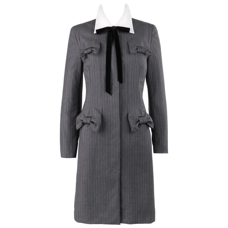 Givenchy by John Galliano charcoal-gray wool coat dress, Autumn/Winter 1996, offered by E-Collectique Luxury Resale