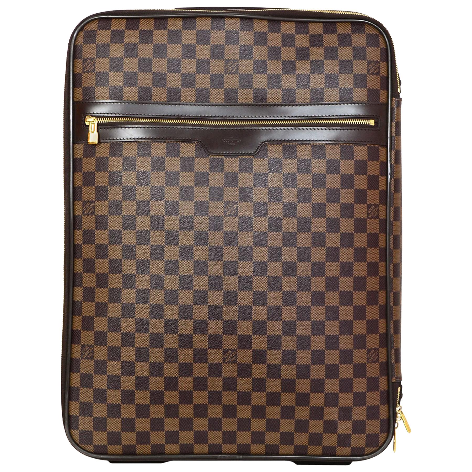 Louis Vuitton Damier Ebene Canvas Pegase 55 Rolling Luggage Travel Bag