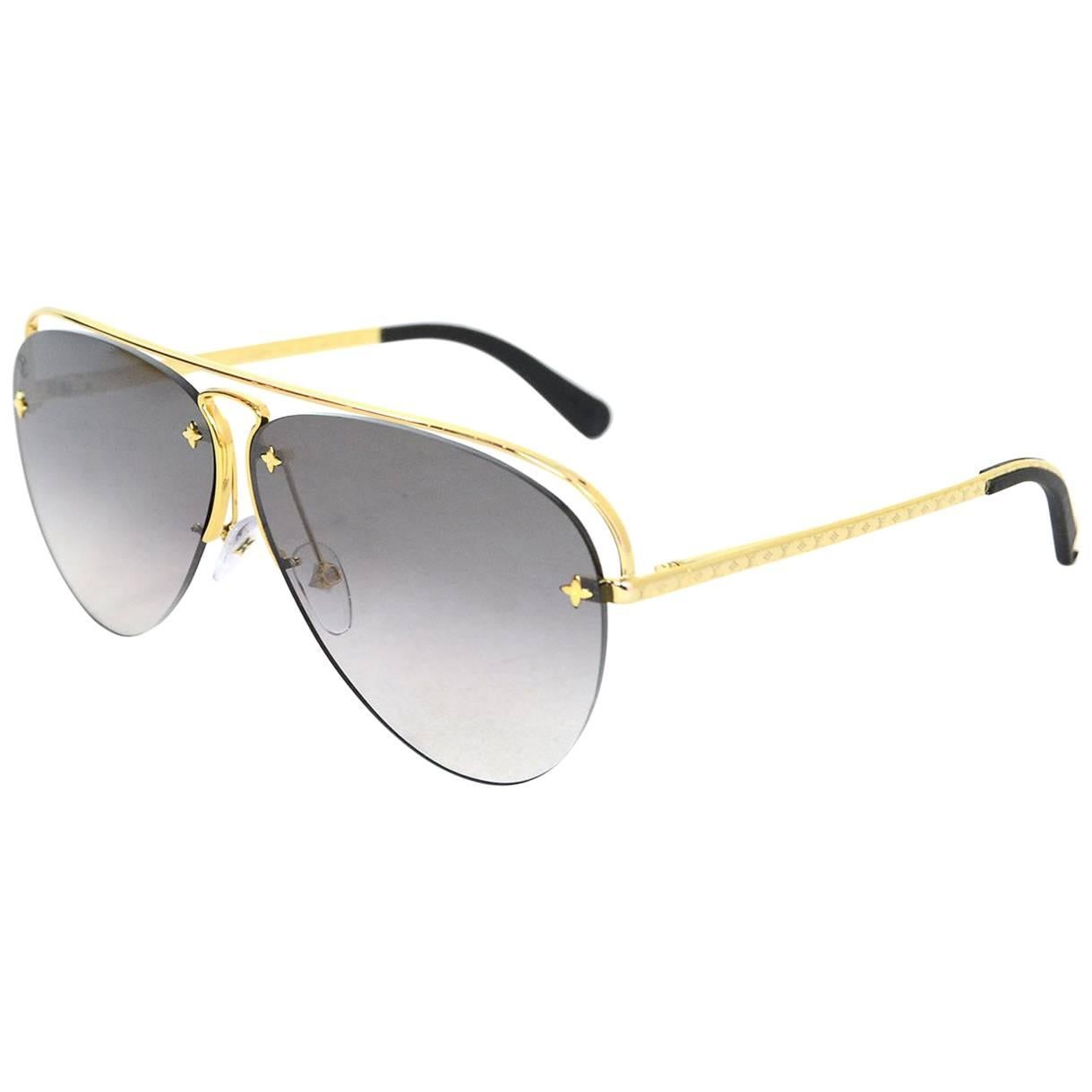 Louis Vuitton Goldtone Aviator Sunglasses For Sale at 1stDibs  louis  vuitton aviator sunglasses, louis vuitton sunglasses aviator, louis vuitton  montgomery sunglasses