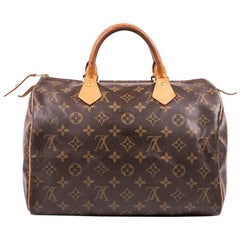 LOUIS VUITTON Speedy 30 Bag in Brown Monogram Canvas