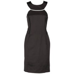 Givenchy Black Silk Vintage Midi Dress, 2000s 