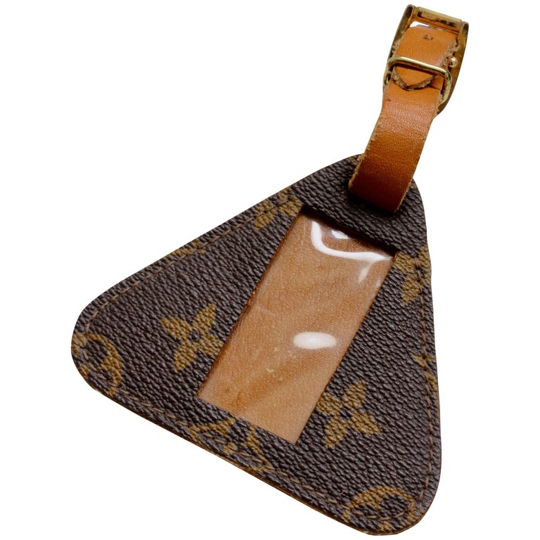 Louis Vuitton Monogram Luggage Tag I.D. Holder Travel Accessory French