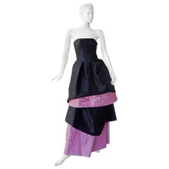 Christian Lacroix Laufsteg 2-in-1 Abnehmbares Blütenblatt-Kleid mit Fuß