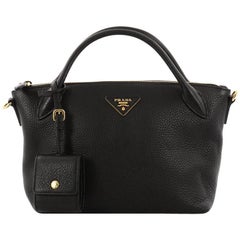 Prada Convertible Top Handle Satchel Vitello Daino Small