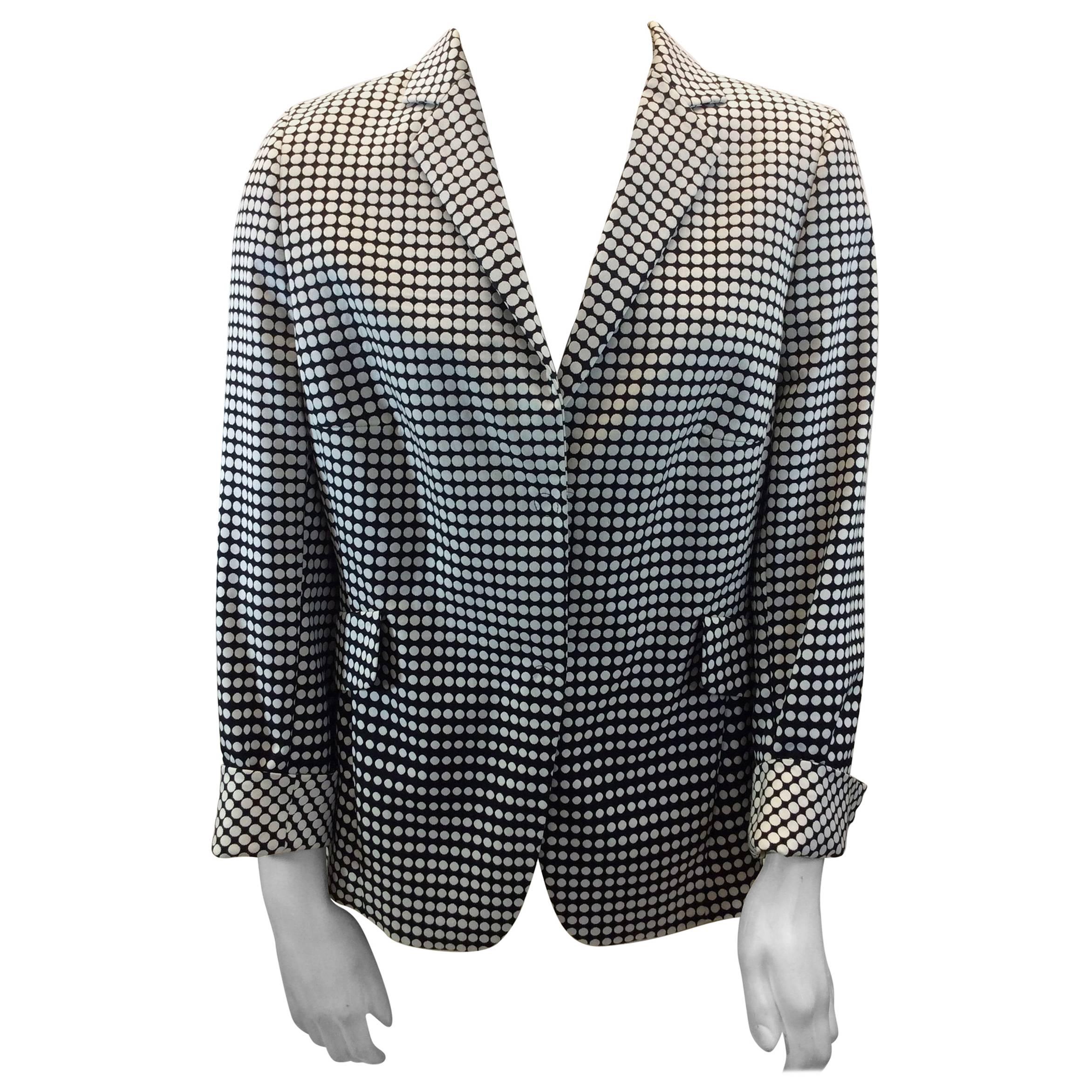 Akris Black and White Polka Dot Jacket For Sale