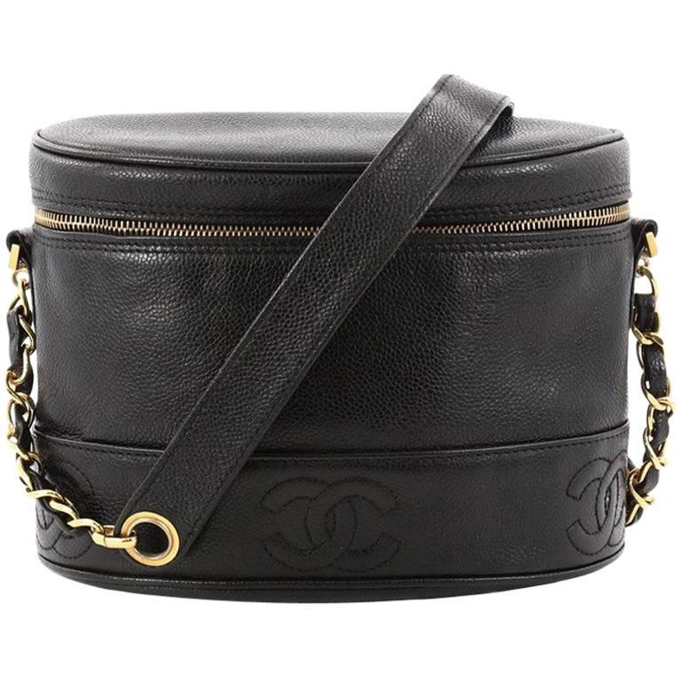 Chanel Vintage Logo Crossbody Bag Caviar Small at 1stDibs chanel