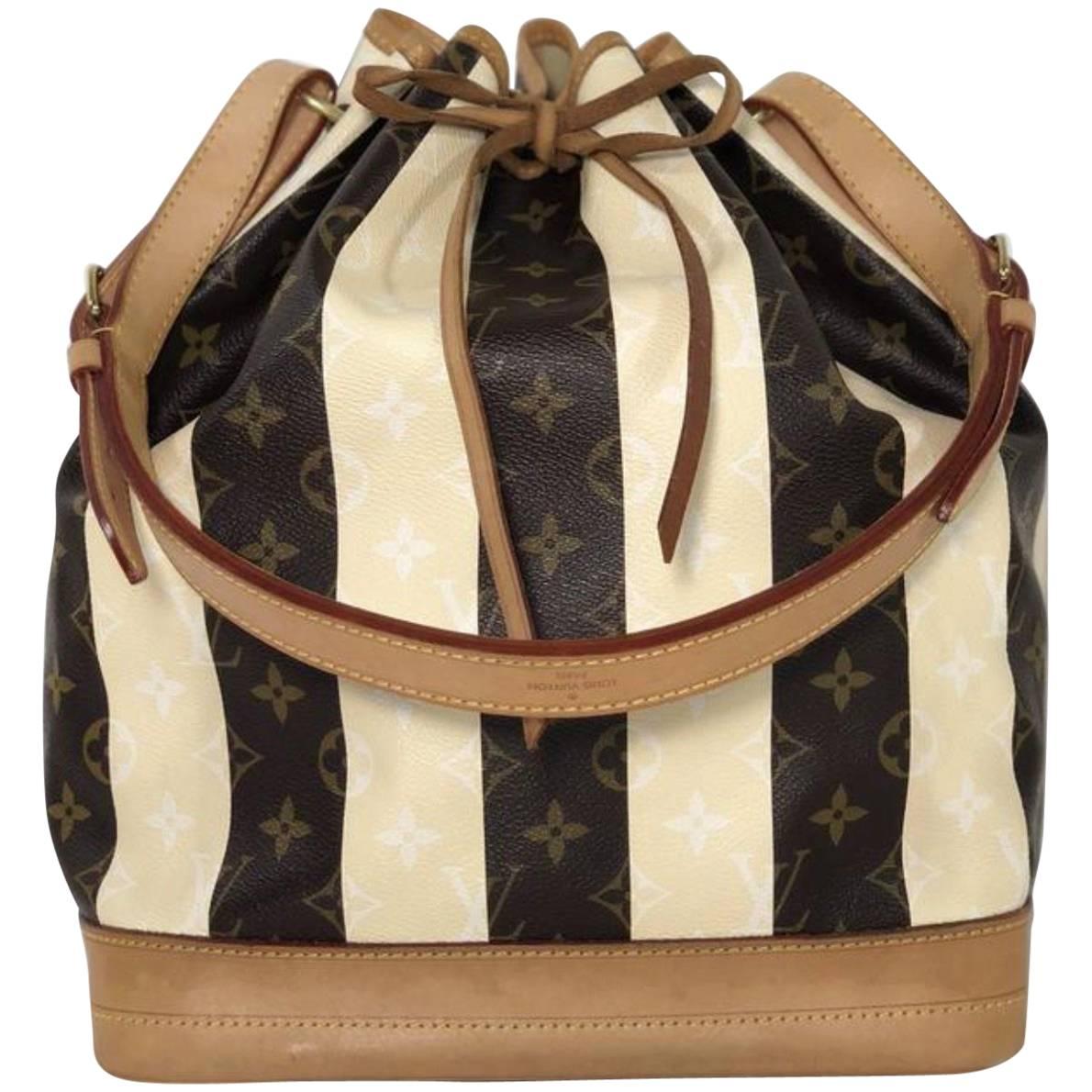 Louis Vuitton Limited Edition Monogram Rayures Noe GM Drawstring Bucket Handbag