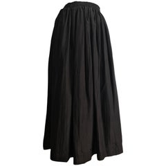 Vintage Gene Ewing Long Silk Black Skirt with Pockets Size Small. 