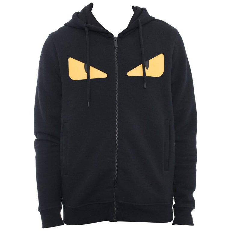 Fendi Monster Black Hoodie Sweatshirt with Yellow Eyes - 48 at 1stDibs ...