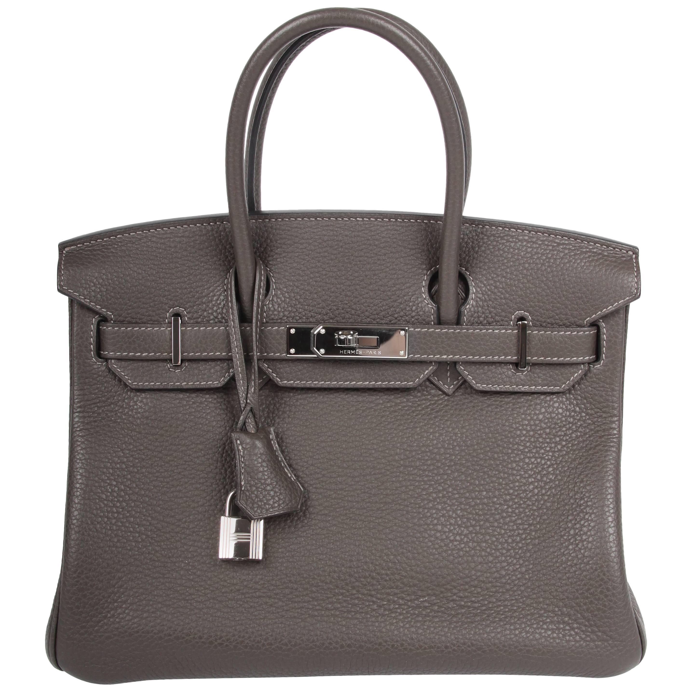 Hermès silver-tone hardware Birkin 30 Bag 