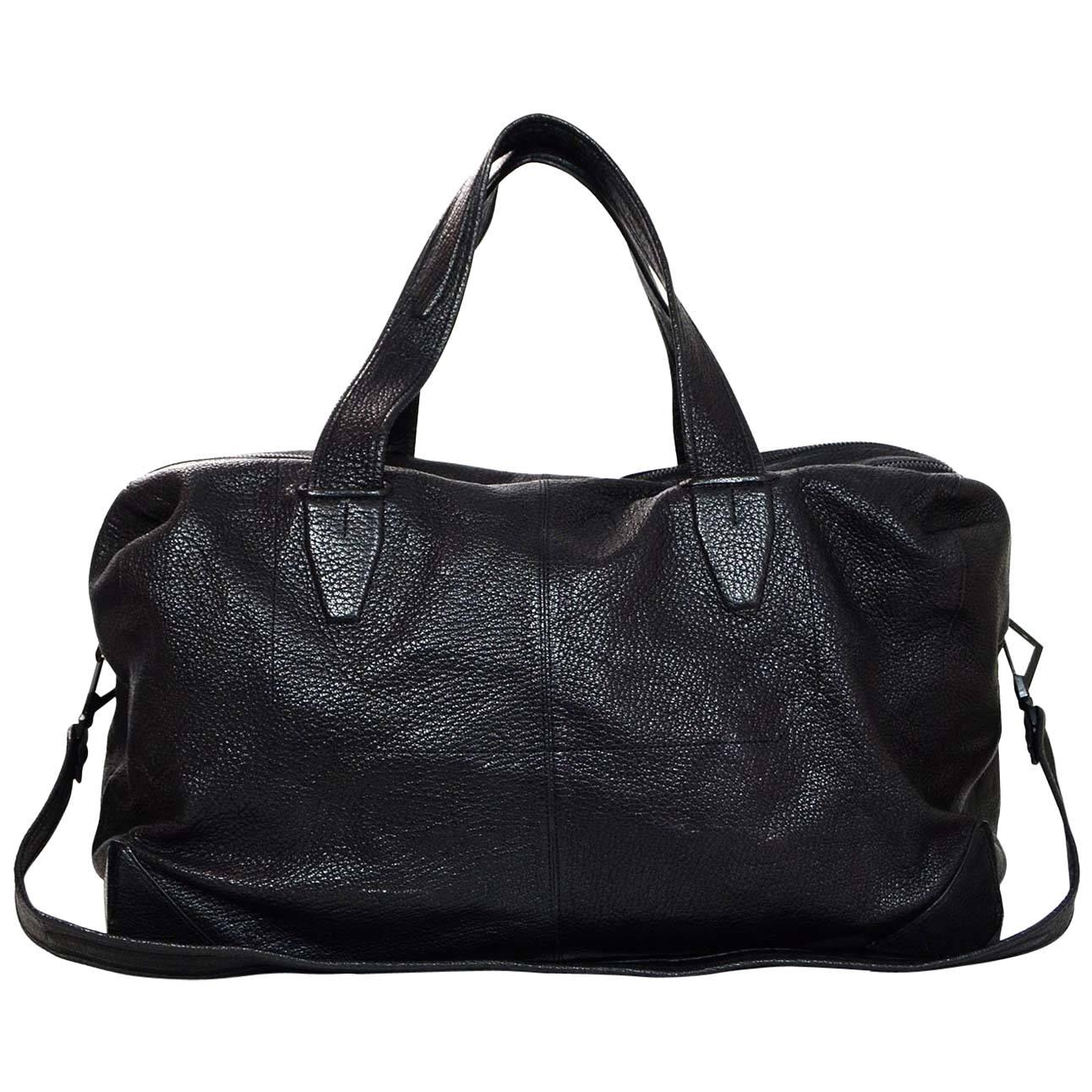 Alexander Wang Black Leather Wallie Duffle Bag