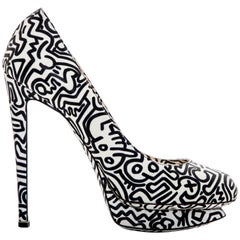 Nicholas Kirkwood Keith Haring Leather Printed Platform Pump, Spring 2011